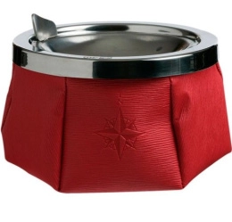 Пепельница нескользящая Marine Business бордо, нерж. сталь и исск. кожа (10262860)